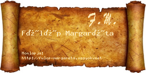 Fülöp Margaréta névjegykártya